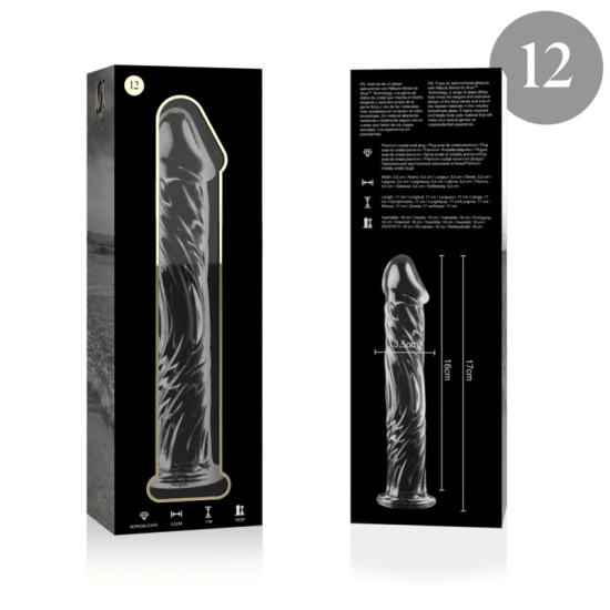Dildo Nebula Series Model 12 - Borosilicat, Transparent, 17 cm