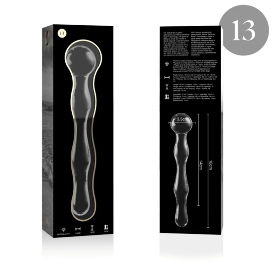 Dildo Nebula Series - Model 13, Transparent, 18 cm