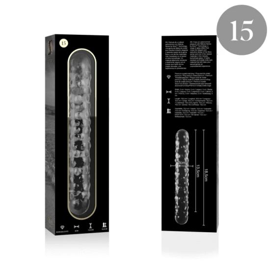 Dildo Nebula Series Model 15 - Borosilicat, Clar, 18.5 cm