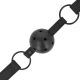 INTENSE - Cătușă tip ball gag din piele vegană, Fetish, Negru