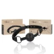 INTENSE - Cătușă tip ball gag din piele vegană, Fetish, Negru