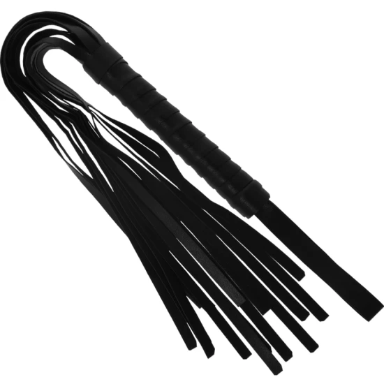 INTENSE - Set erotic tip fetish, cu cătușe, mască pentru ochi și bici, din piele ecologică