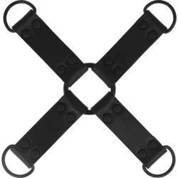 INTENSE - Ham de tip hog tie, Fetish, din piele ecologică , Negru