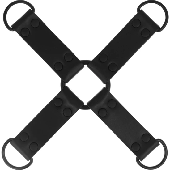 INTENSE - Ham de tip hog tie, Fetish, din piele ecologică , Negru