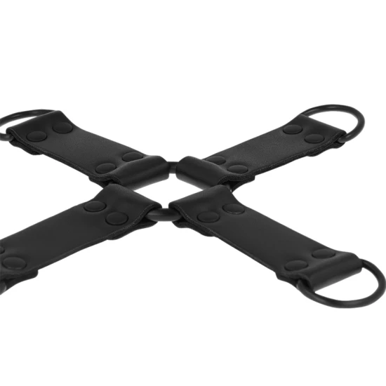 INTENSE - Ham de tip hog tie, Fetish, din piele ecologică , Negru