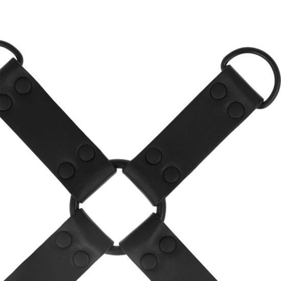 INTENSE - Ham de tip hog tie, Fetish, din piele ecologică , Negru