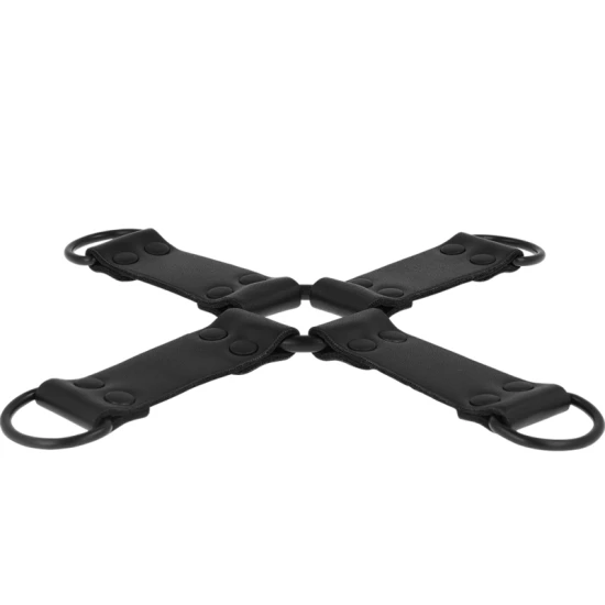 INTENSE - Ham de tip hog tie, Fetish, din piele ecologică , Negru