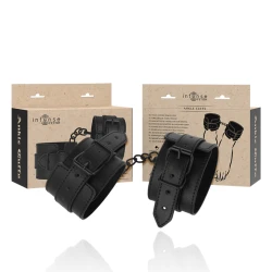 INTENSE - Accesorii Fetish, Piele vegană, Cătușe glezne, Roz