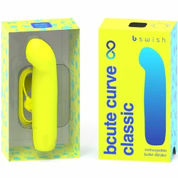 Vibrator Bcute Curve, reîncărcabil, din silicon, galben