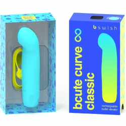 Vibrator Bcute Curve, reîncărcabil, din silicon, albastru