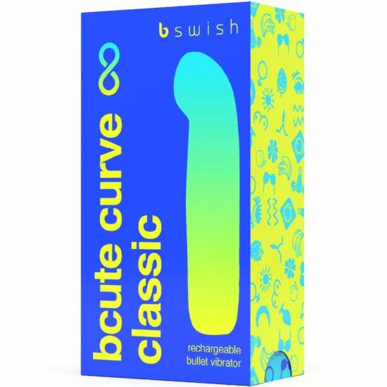 Vibrator Bcute Curve, reîncărcabil, din silicon, albastru