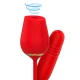 Double Pleasure Wand din silicon medical, negru, set masaj + stimulator anal, Universal