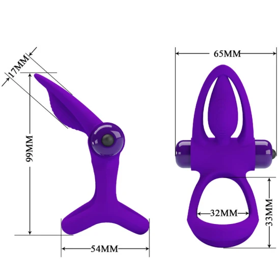 Inel vibrator, Violet, Silicon