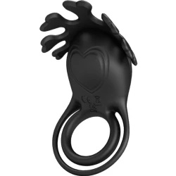 Inel Penis Vibrant RUBEN - 7 Funcții, Negru, Mărime Unică.