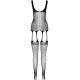 Bodystocking ECO BS007 - Sexy, Roșu, Mărime Universală.