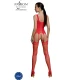 Bodystocking ECO BS007 - Sexy, Roșu, Mărime Universală.