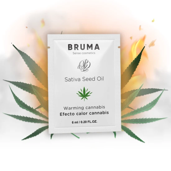 Gel de alunecare încălzitor tip sliding, ulei din semințe, aromă de cannabis, 6 ml