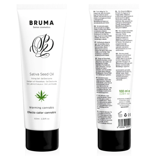 Gel de alunecare încălzitor cu ulei din semințe, Cannabis, 100 ml