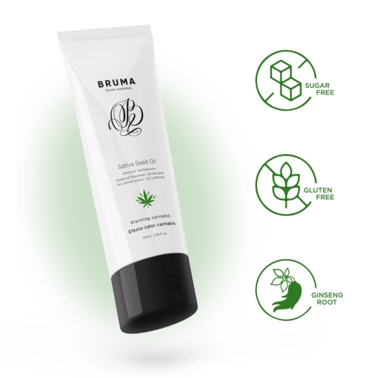 Gel de alunecare încălzitor cu ulei din semințe, Cannabis, 100 ml