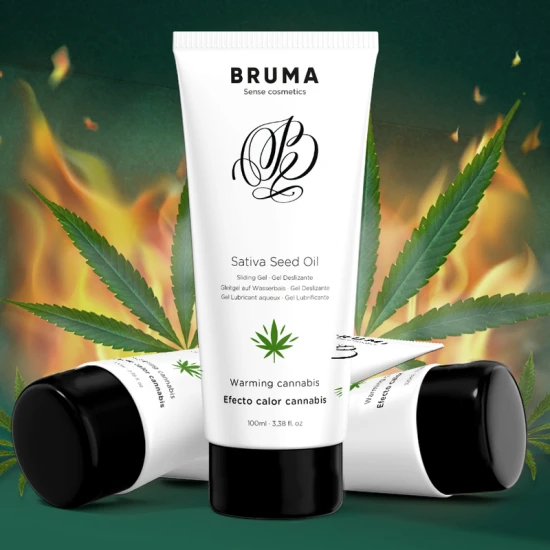 Gel de alunecare încălzitor cu ulei din semințe, Cannabis, 100 ml