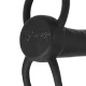MYTHOLOGY - DILDO ANAL CU INEL PENTRU PENIS ȘI TESTICULE, Negru