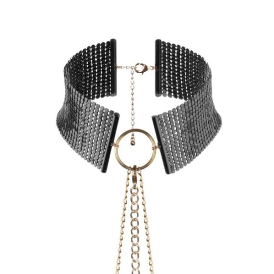 BIJOUX - Colier tip choker metalic, Negru