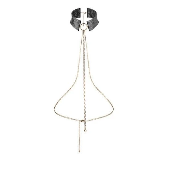 BIJOUX - Colier tip choker metalic, Negru