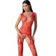 Bodystocking BS099 - Imprimeu Spectaculos, Roșu, Mărime Unică