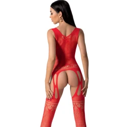 Bodystocking BS099 - Imprimeu Spectaculos, Roșu, Mărime Unică
