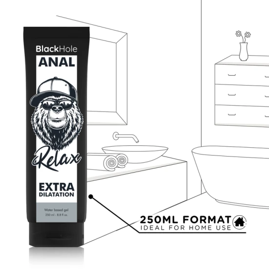 Gel anal pe bază de apă pentru dilatare, Negru