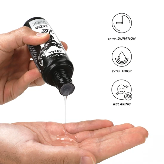 Gel siliconic pentru dilatare anală, Negru, 100 ml