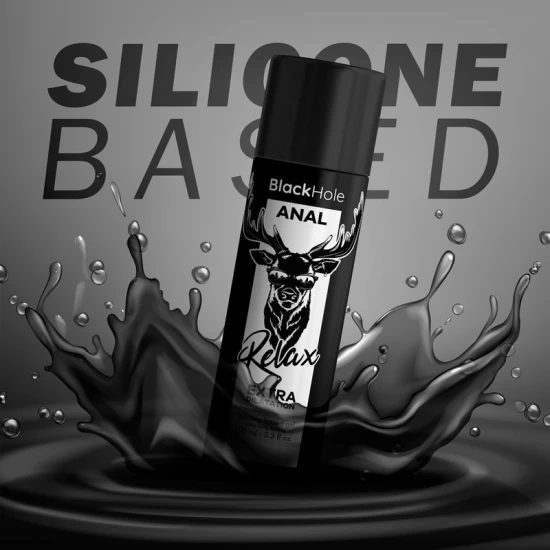 Gel siliconic pentru dilatare anală, Negru, 100 ml