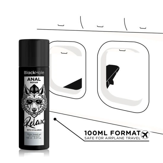 NEGRU - Lubrifiant anal pe bază de apă, cu efect de relaxare și reparație, cu acid hialuronic, 100 ml