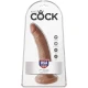 Penis realist, 17.5 cm, caramel