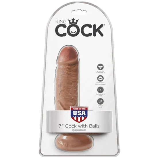PENIS REALIST CU BULE - 13,2 CM, CARAMEL