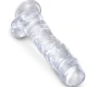 PENIS REALIST TRANSPARENT CU BILE, 16,5 CM