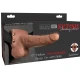 Ham reglabil realist pentru penis, cu testicule reîncărcabile și vibrator, 15 cm