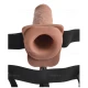 Ham Harness Realistic - Vibrator Reîncărcabil, Negru, 17.8 CM