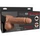 Ham Harness Realistic - Vibrator Reîncărcabil, Negru, 17.8 CM