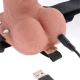 Ham Harness Realistic - Vibrator Reîncărcabil, Negru, 17.8 CM