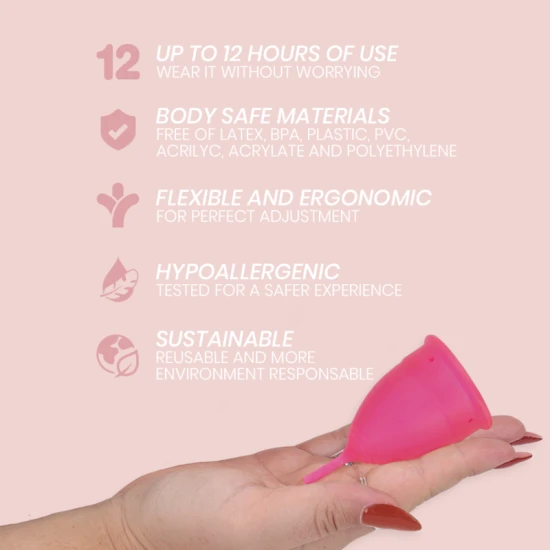 CUPĂ MENSTRUALĂ - Silicon medical - Dimensiune S