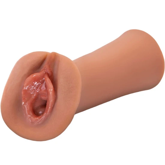 Dispozitiv masturbare tip stroker din silicon, Caramel