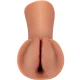 Dispozitiv masturbator tip stroker din silicon, caramel