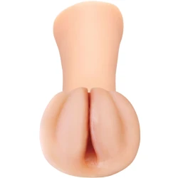 JUCĂRIE MASTURBATOR SILICON CU FANTE ALUNECOASE, NEGRU