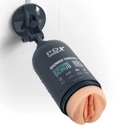 PDX PLUS - Stroker masturbator tip sticlă discretă, design pentru duș, roz