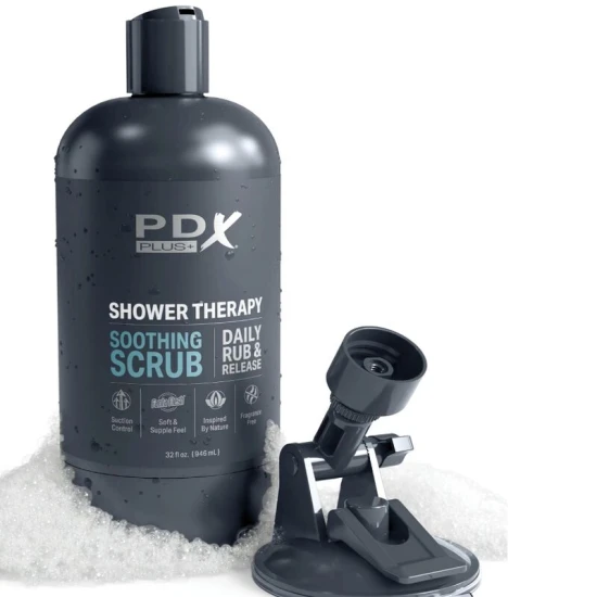 PDX PLUS - Stroker masturbator tip sticlă discretă, design pentru duș, roz