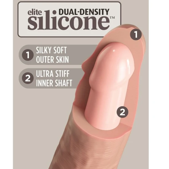 DILDO REALIST DIN SILICON ELITE, 15.2 CM