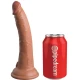 DILDO REALIST DIN SILICON ELITE, 17,8 CM, CARAMEL