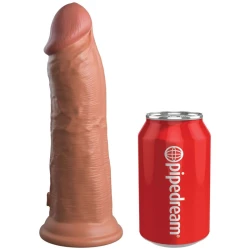 DILDO REALIST DIN SILICON, 20,3 CM, CARAMEL