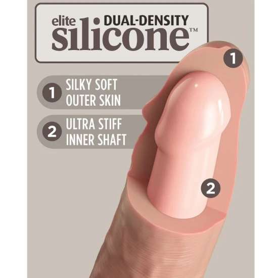 DILDO REALIST DIN SILICON KING COCK - MODEL ELITE, 20,3 CM